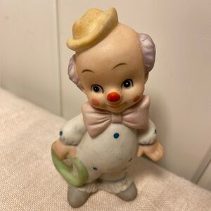 Vintage Clown Figurine ceramic figure MCM home decor